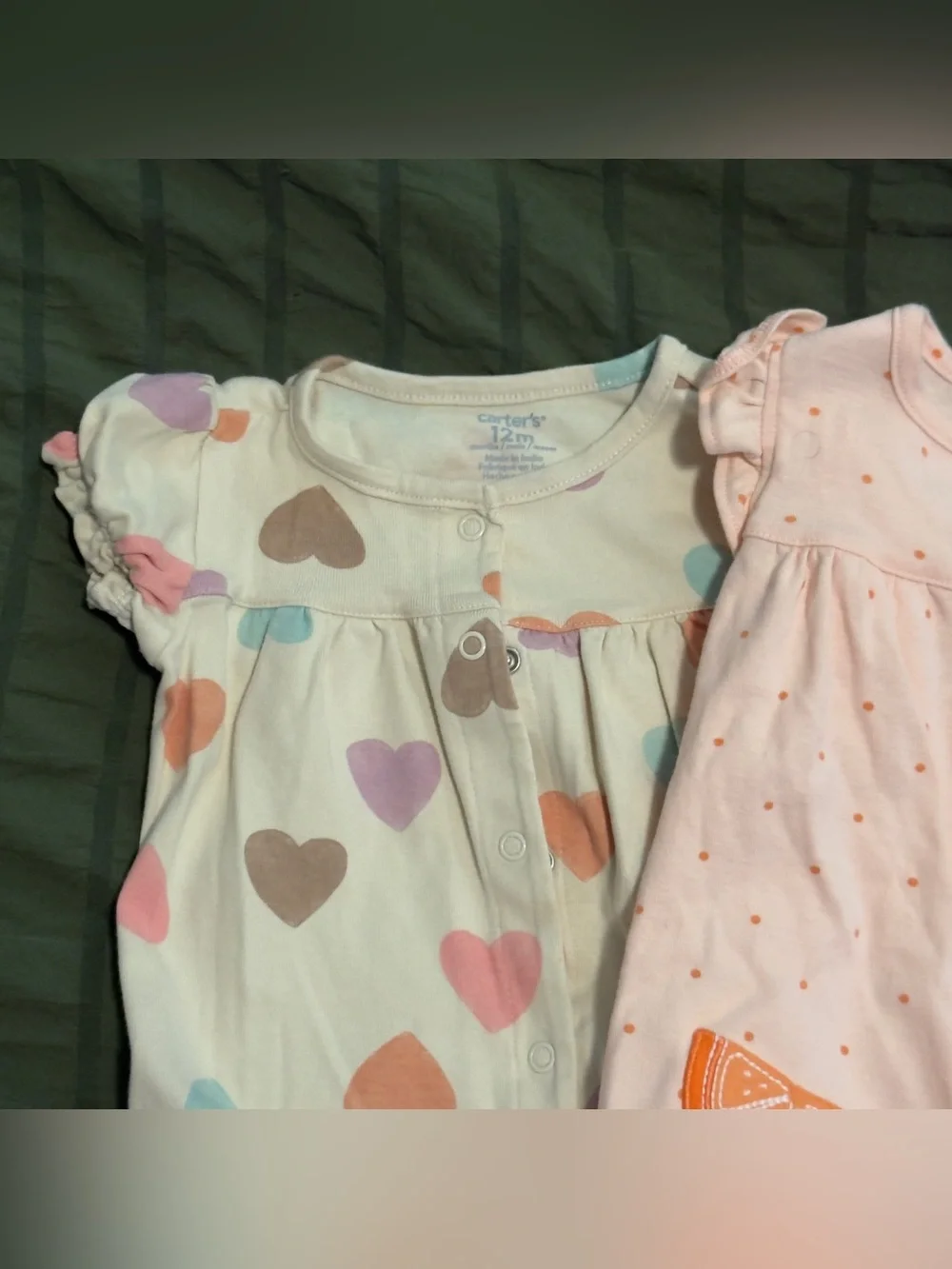 Baby Girls Short-Sleeve Rompers Trio